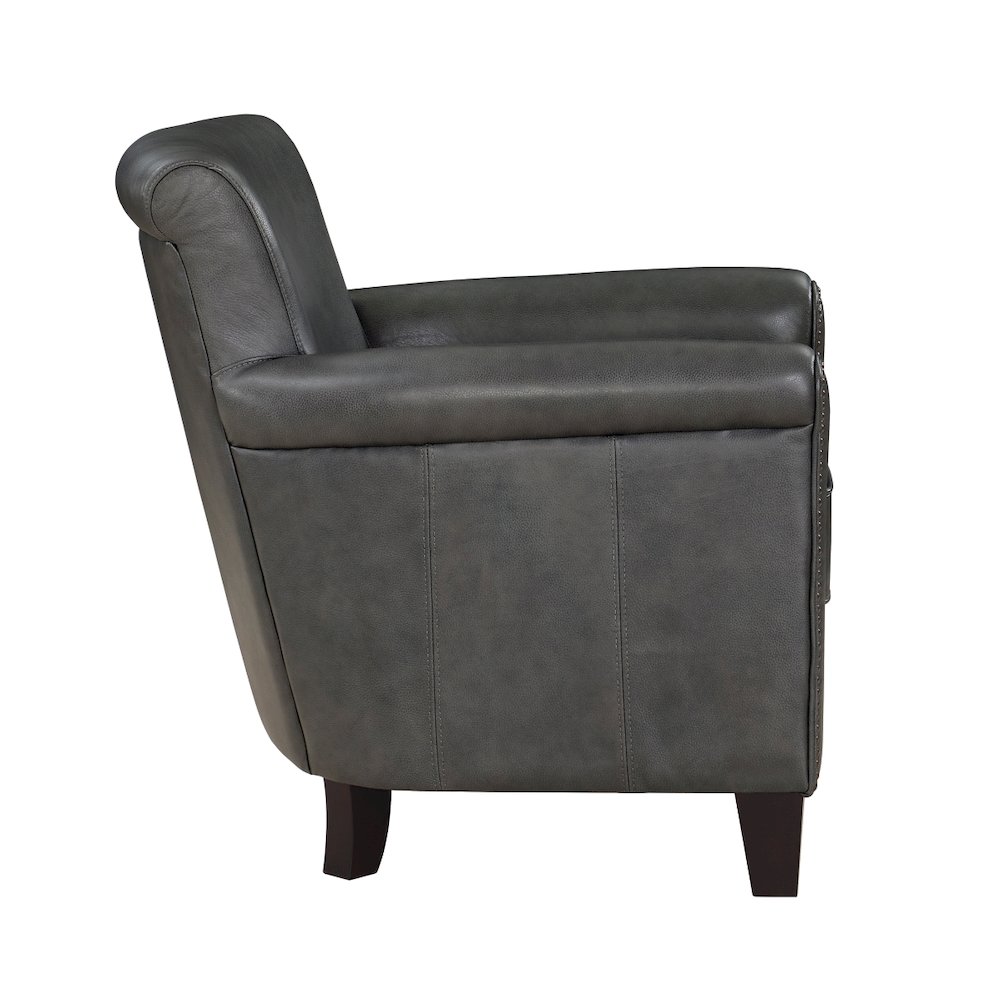 Lexicon Braintree Leather Accent chair in Gray Color. Picture 4