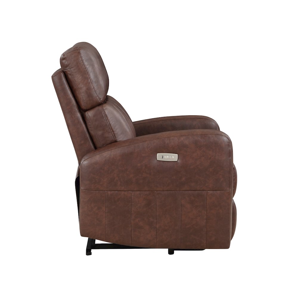 Lexicon Wheaton Faux leather Power Lift Chair in Brown. Picture 4