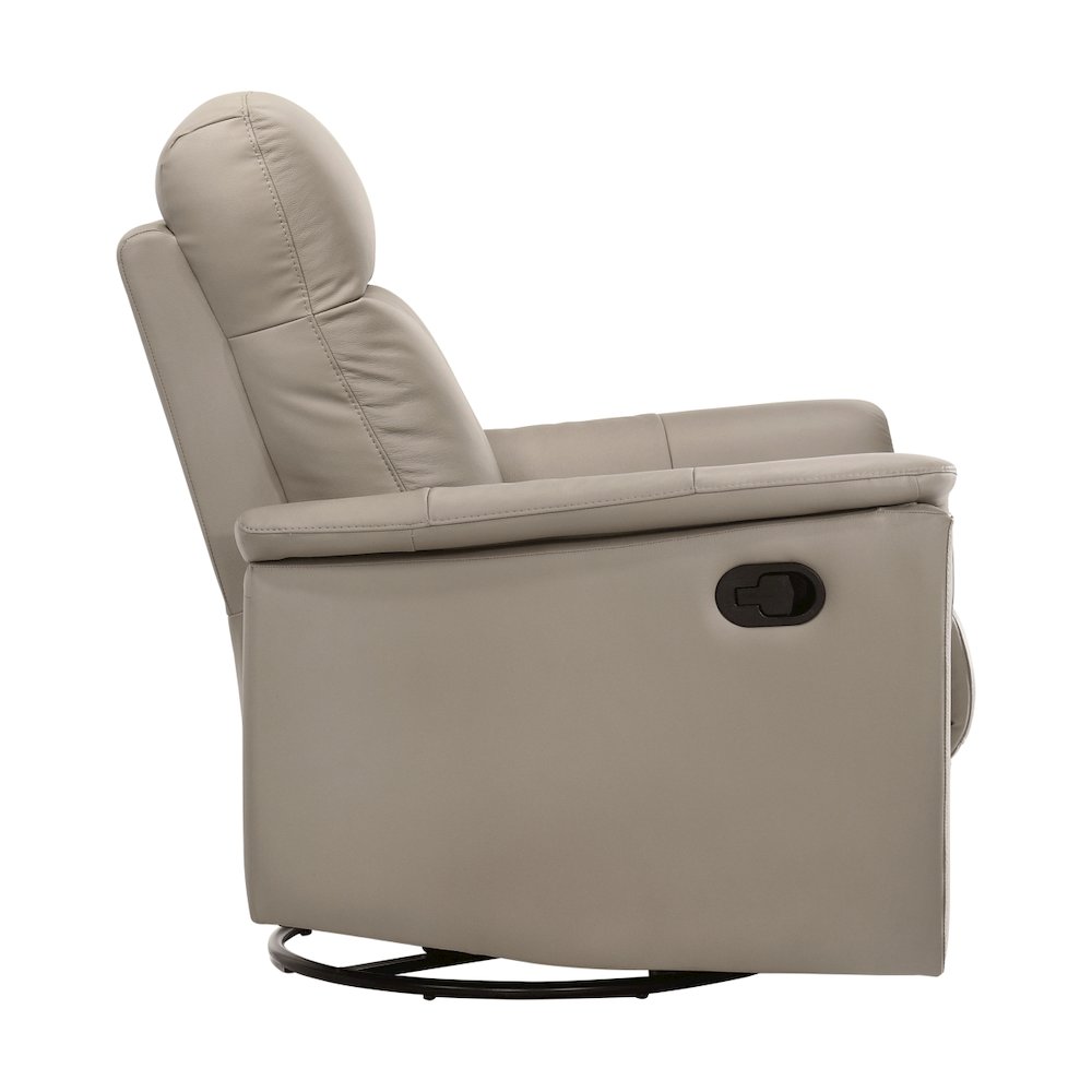 Lexicon Bristow Leather Swivel Glider Reclining Chair in Latter. Picture 4