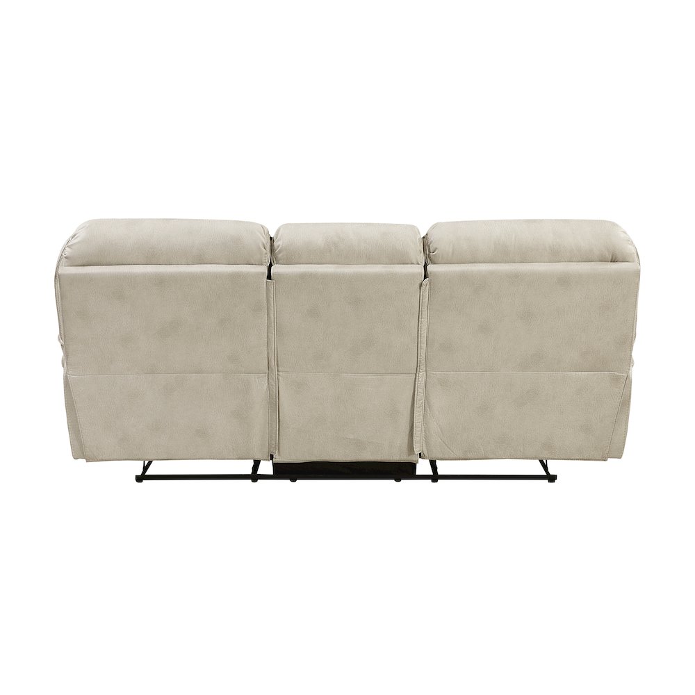 Proctor Microfiber Double Reclining Sofa in Sand. Picture 3