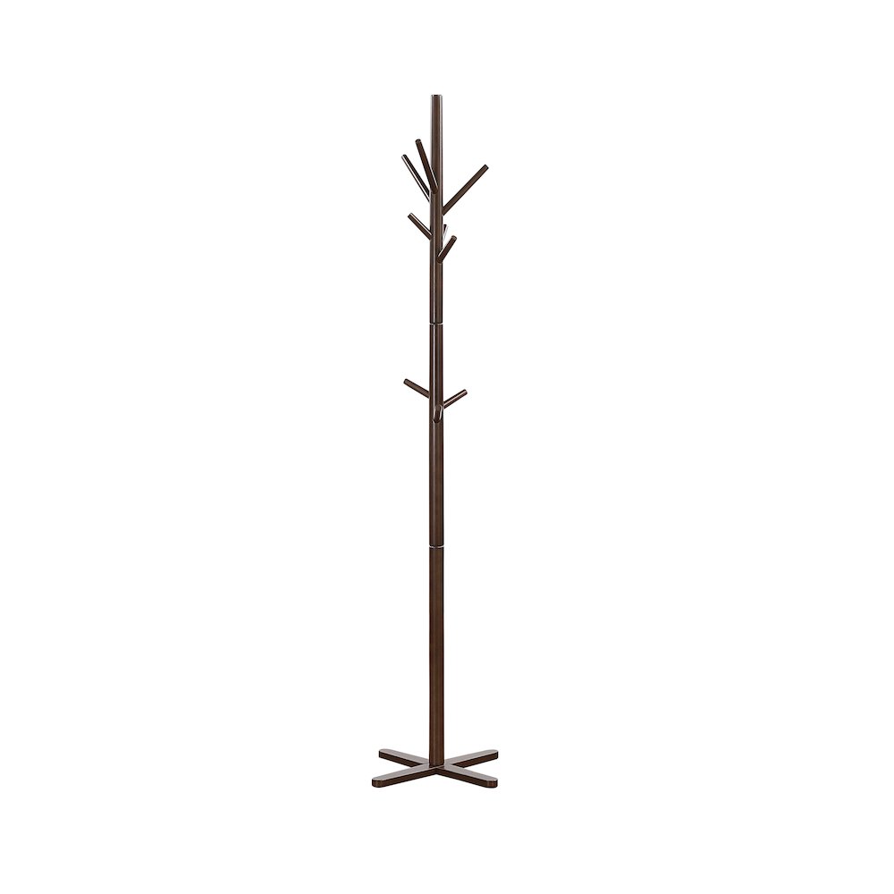 Jack Rubberwood Coat Rack in Dark Brown. Picture 1