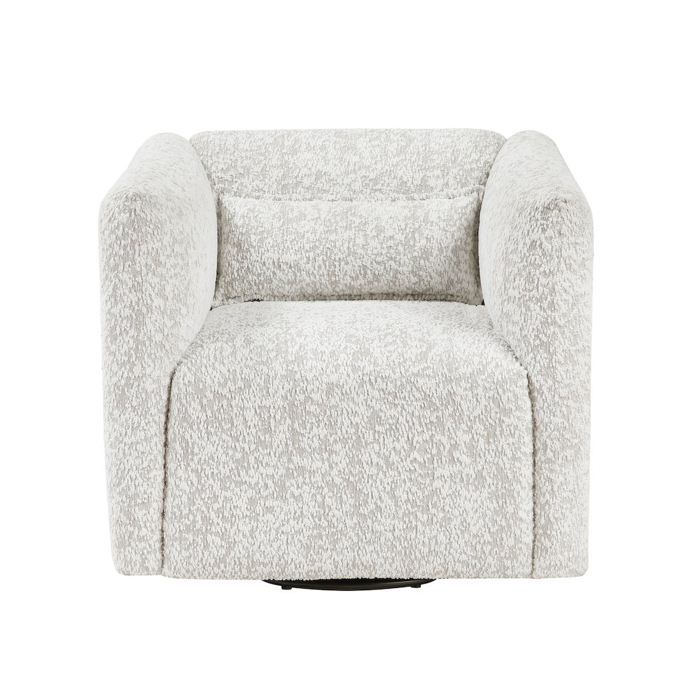 Vienna Jacquard Swivel Chair in Beige. Picture 4