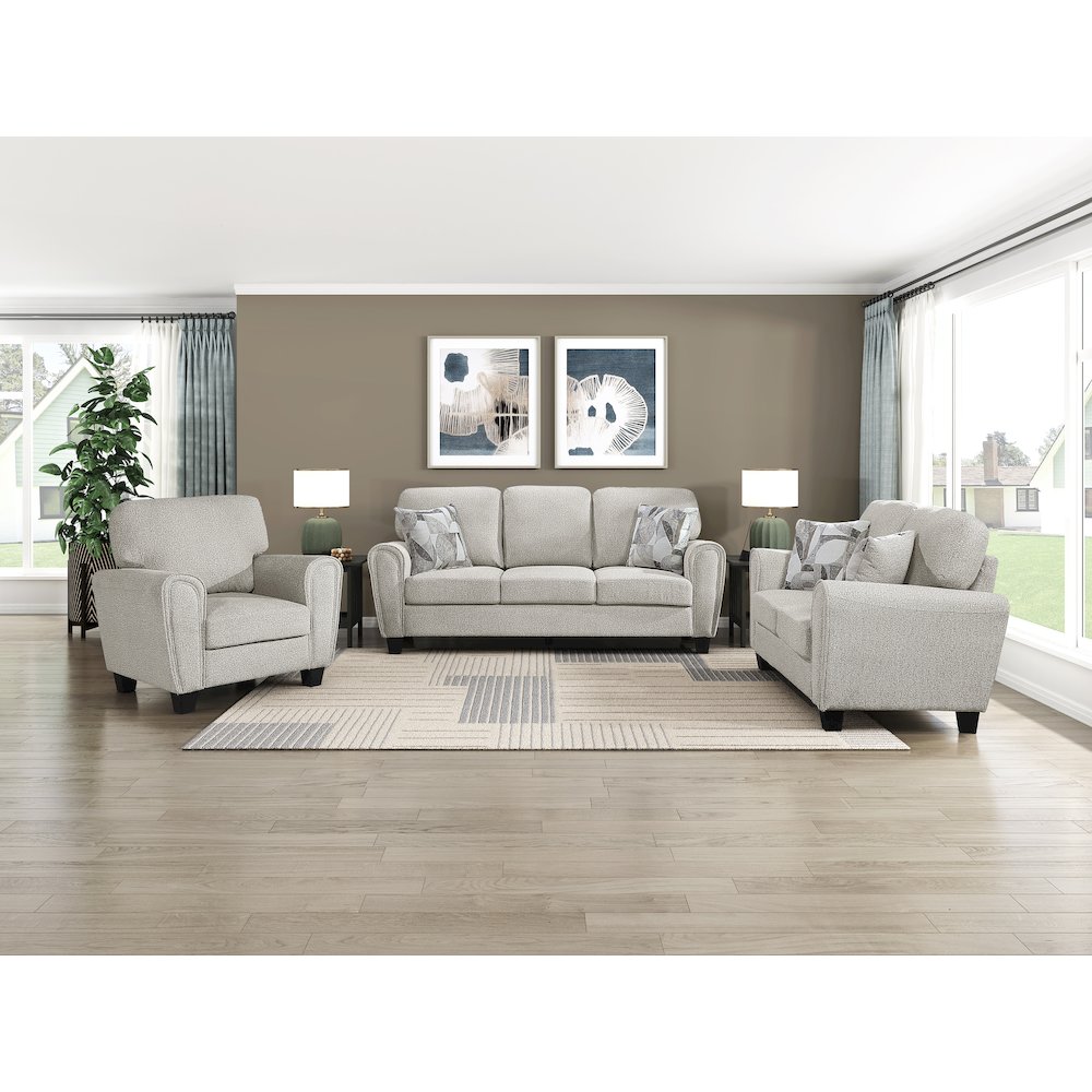 Lemond Chenille Sofa in Gray. Picture 2