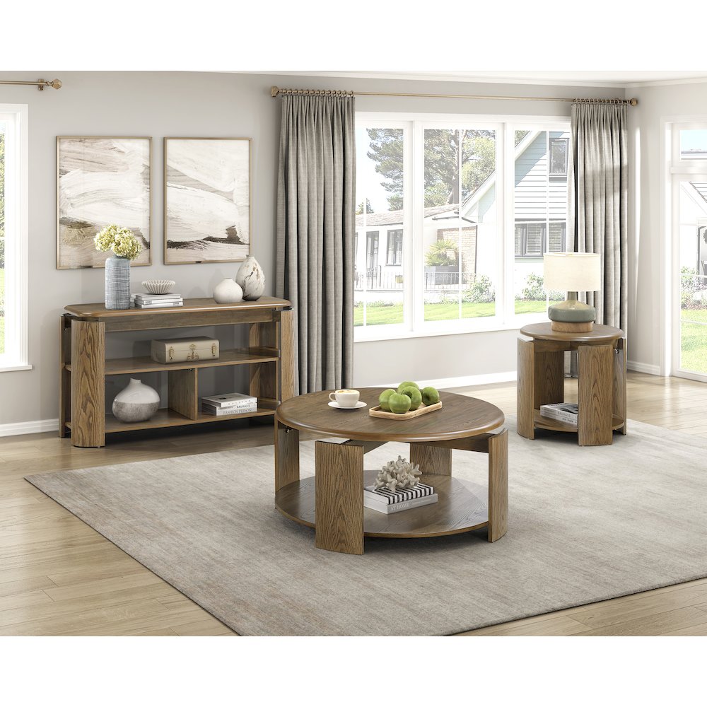 Ellis Asian Hardwood Sofa Table in Brown. Picture 3