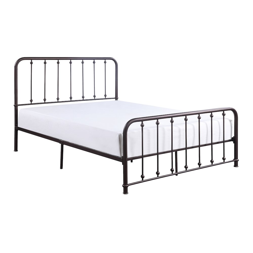 Larkspur Metal Queen Platform Bed in Dark bronze. Picture 1