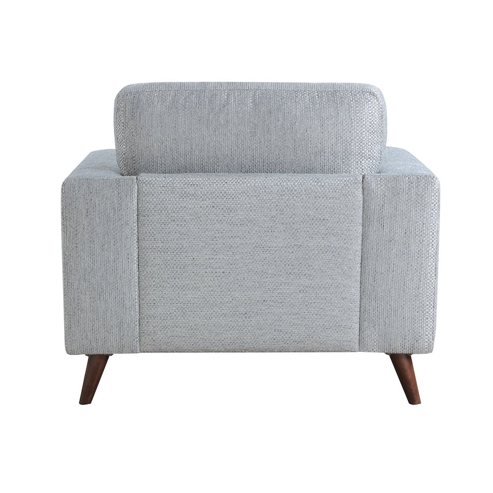 Broadway Chenille Chair in Blue-Gray. Picture 3