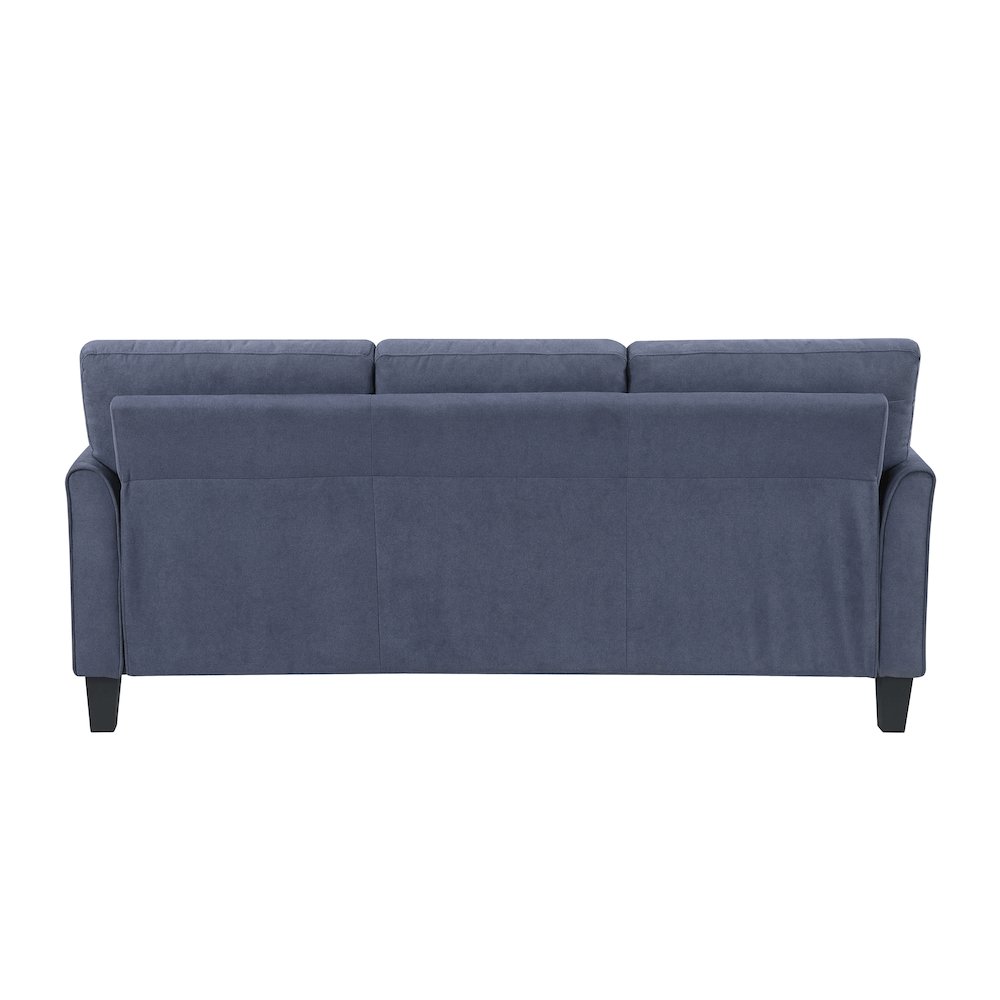 Aliana Textured 2pc Set: Sofa, Loveseat in Blue. Picture 6