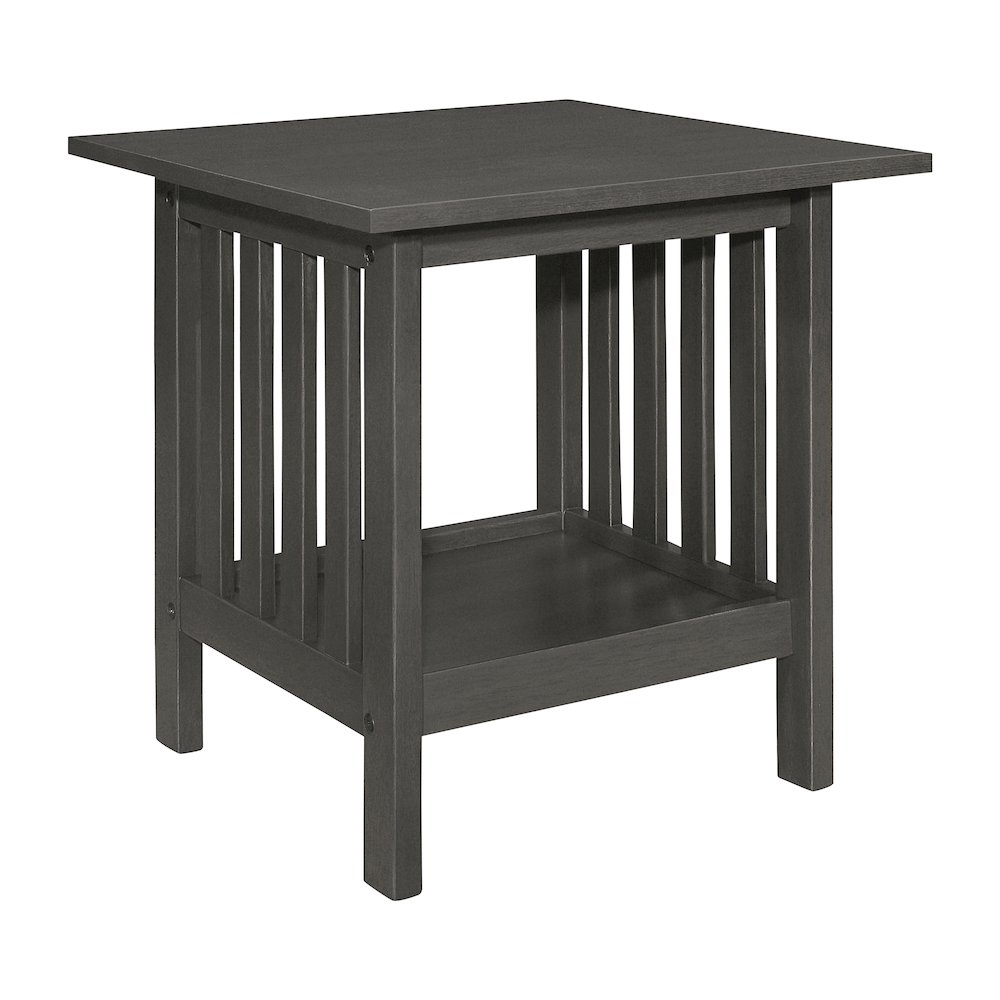 Lewiston Asian Hardwood 3-Piece Occasional Tables in Antique Gray. Picture 2