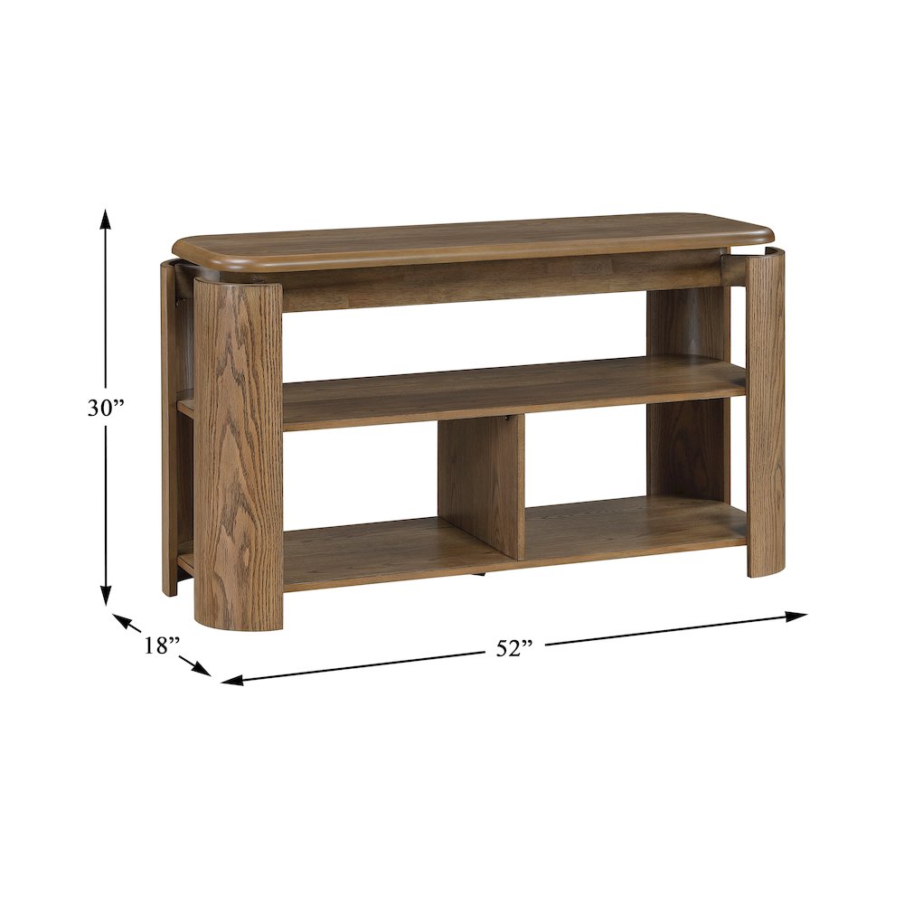 Ellis Asian Hardwood Sofa Table in Brown. Picture 5
