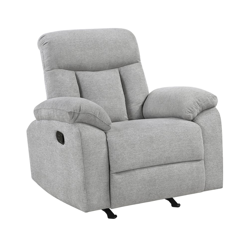 Jules Chenille 3pc Set: Sofa, Love, Chair in Gray. Picture 1