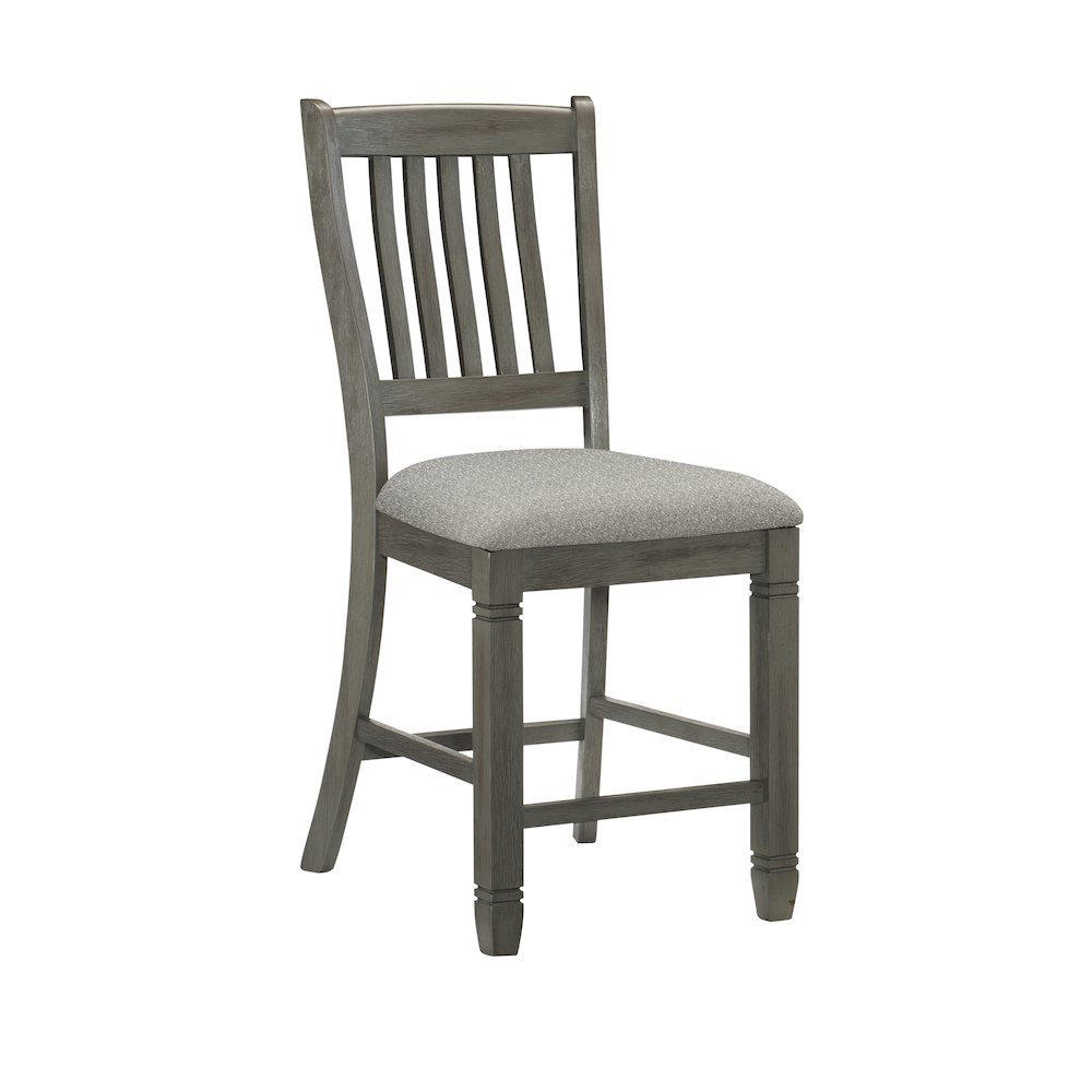 Granby Pine 5-Piece Counter Height Dining Set in Coffee and Antique Gray. Picture 1
