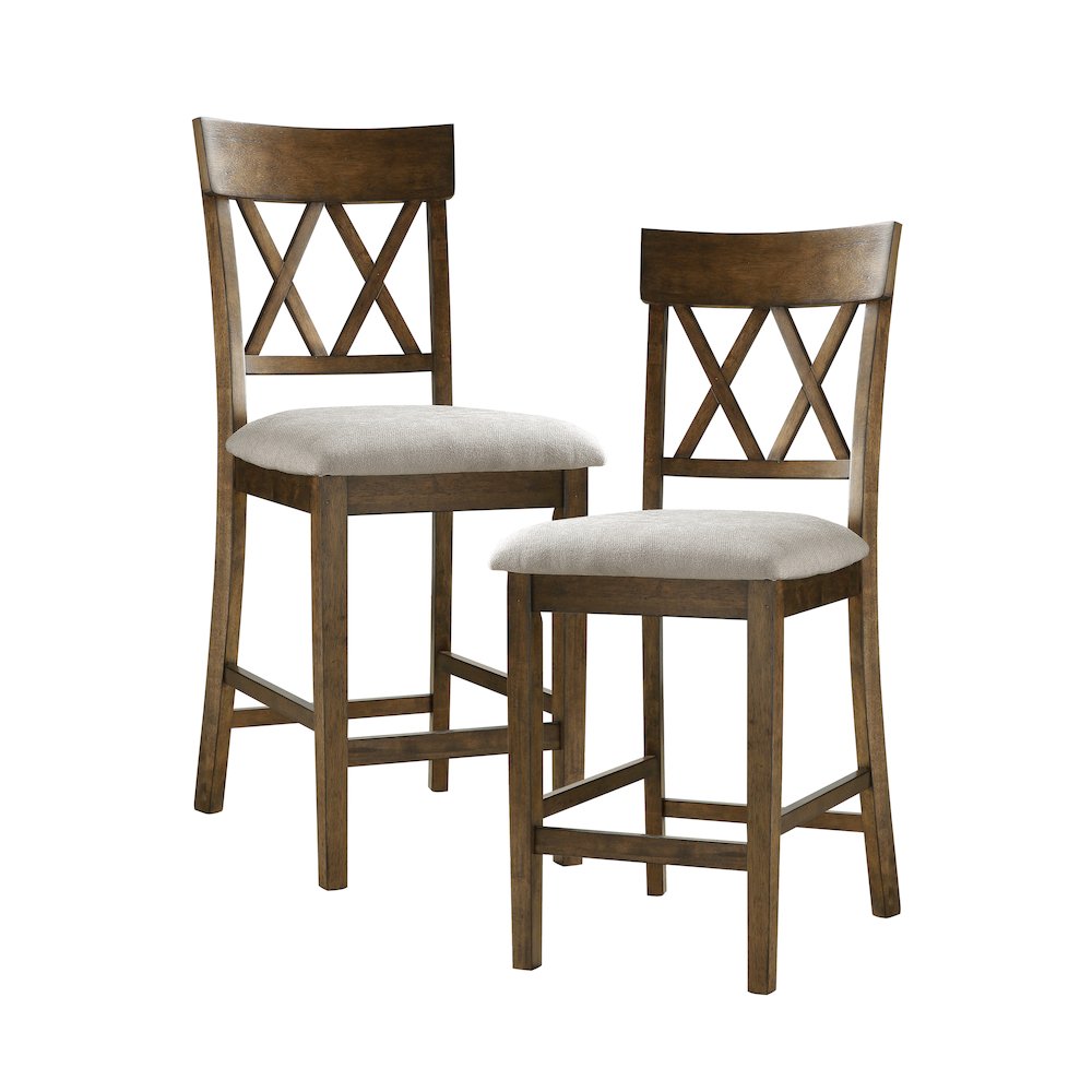 Balin Textured Counter Height Dining Chair, set of 2 in Gray. Picture 5