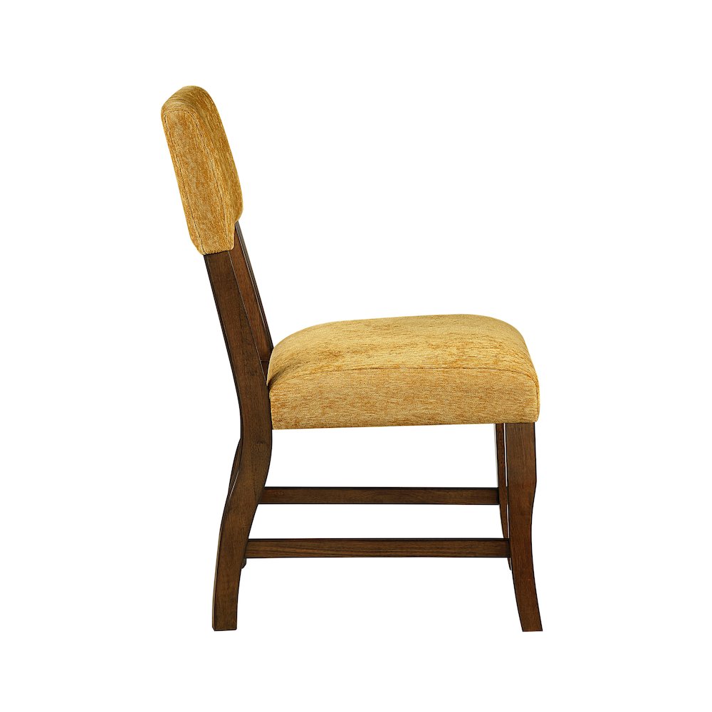 Aiden Chenille Side Chair in Mustard. Picture 6