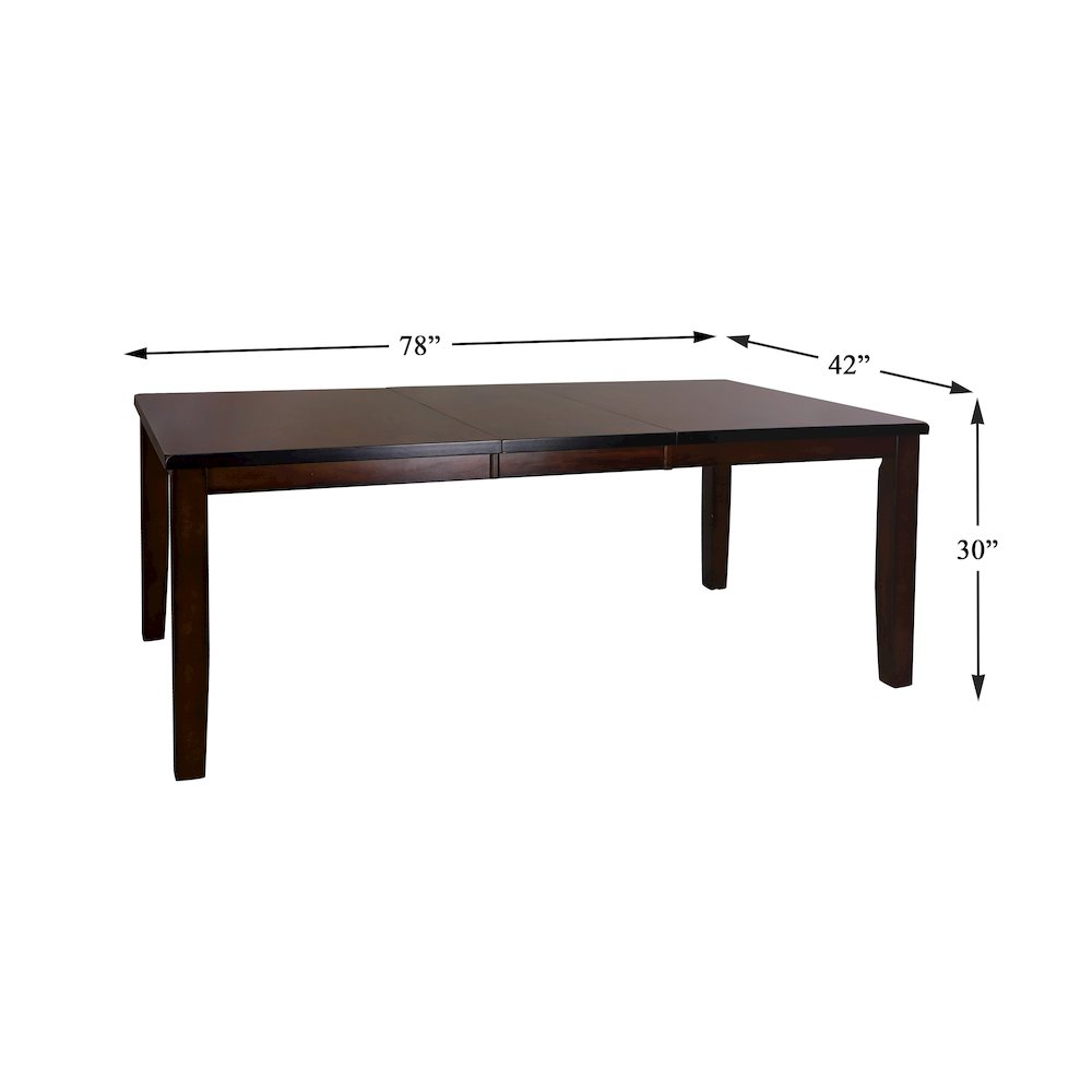 Mantello Wood Dining Room Table in Cherry Finish. Picture 4