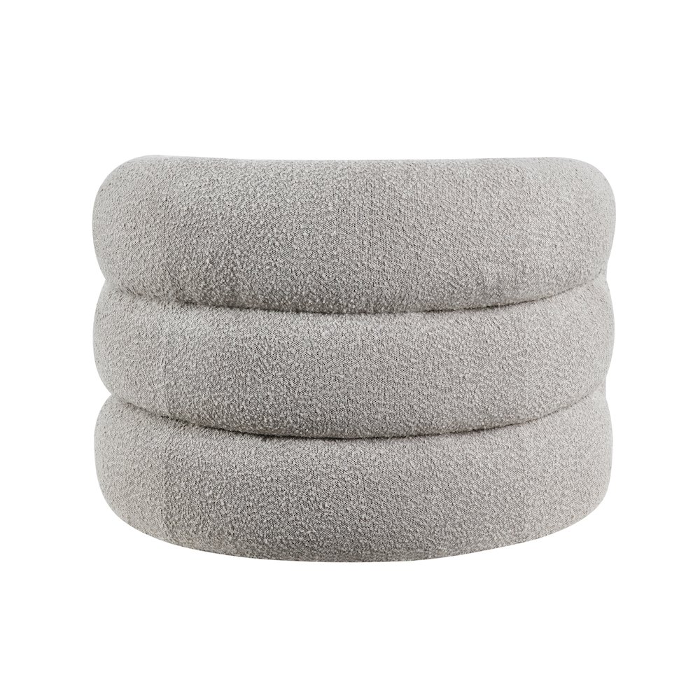 Caldera Boucle Swivel Chair in Gray. Picture 3