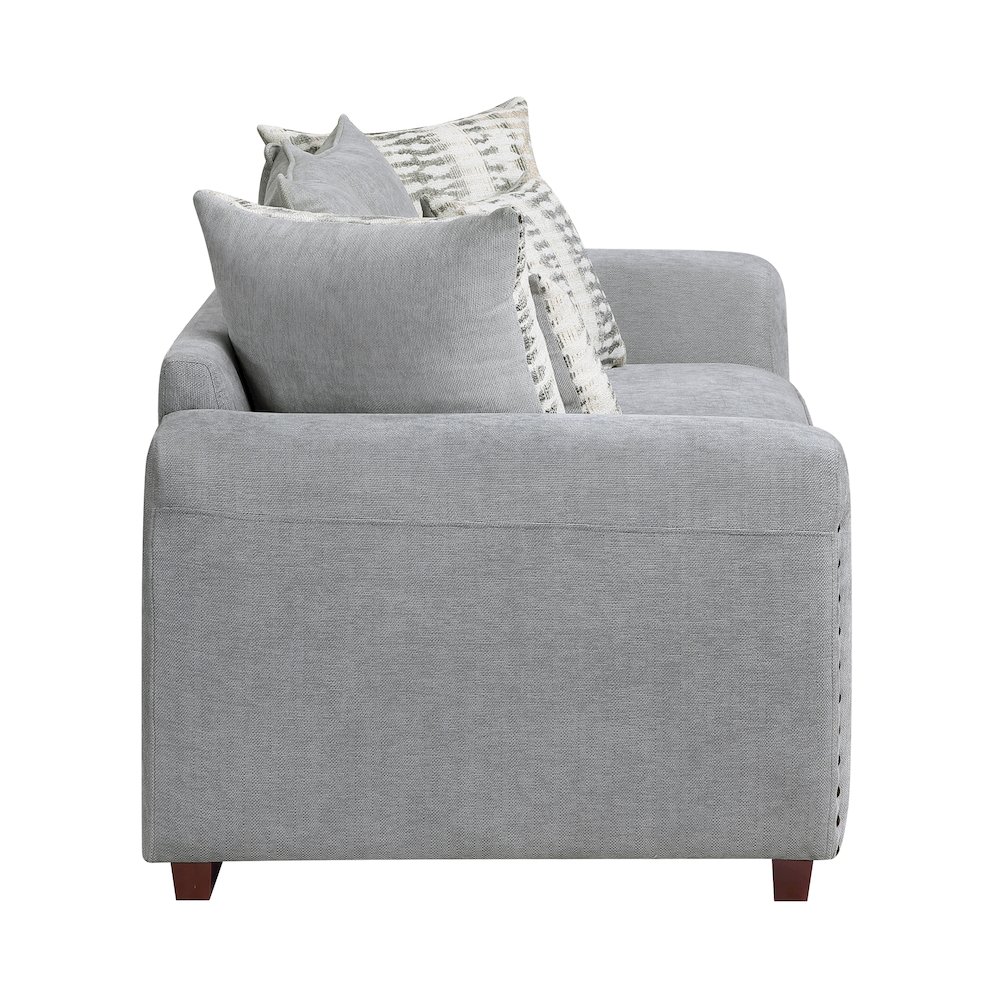 Hume Chenille Love Seat in Gray. Picture 7