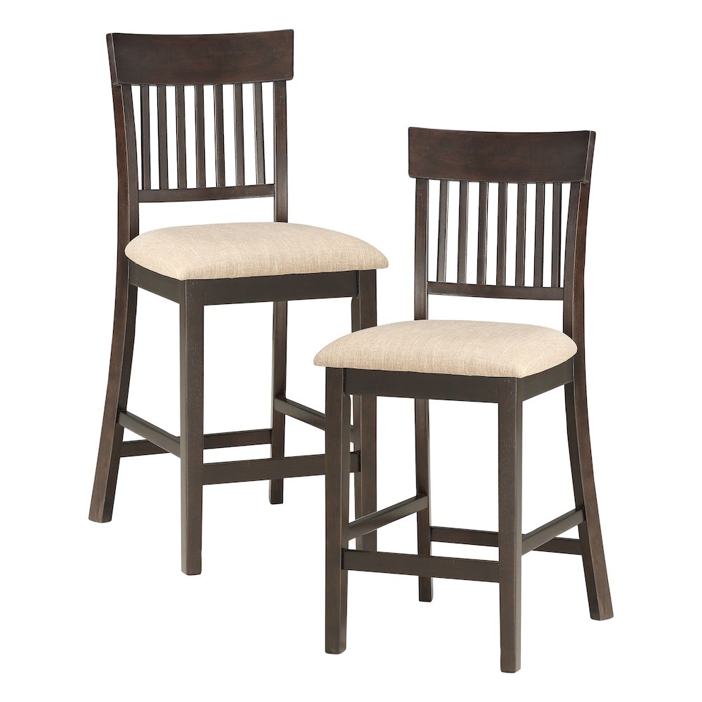 Balin Textured Counter Height Dining Chair, set of 2 in Brown. Picture 5