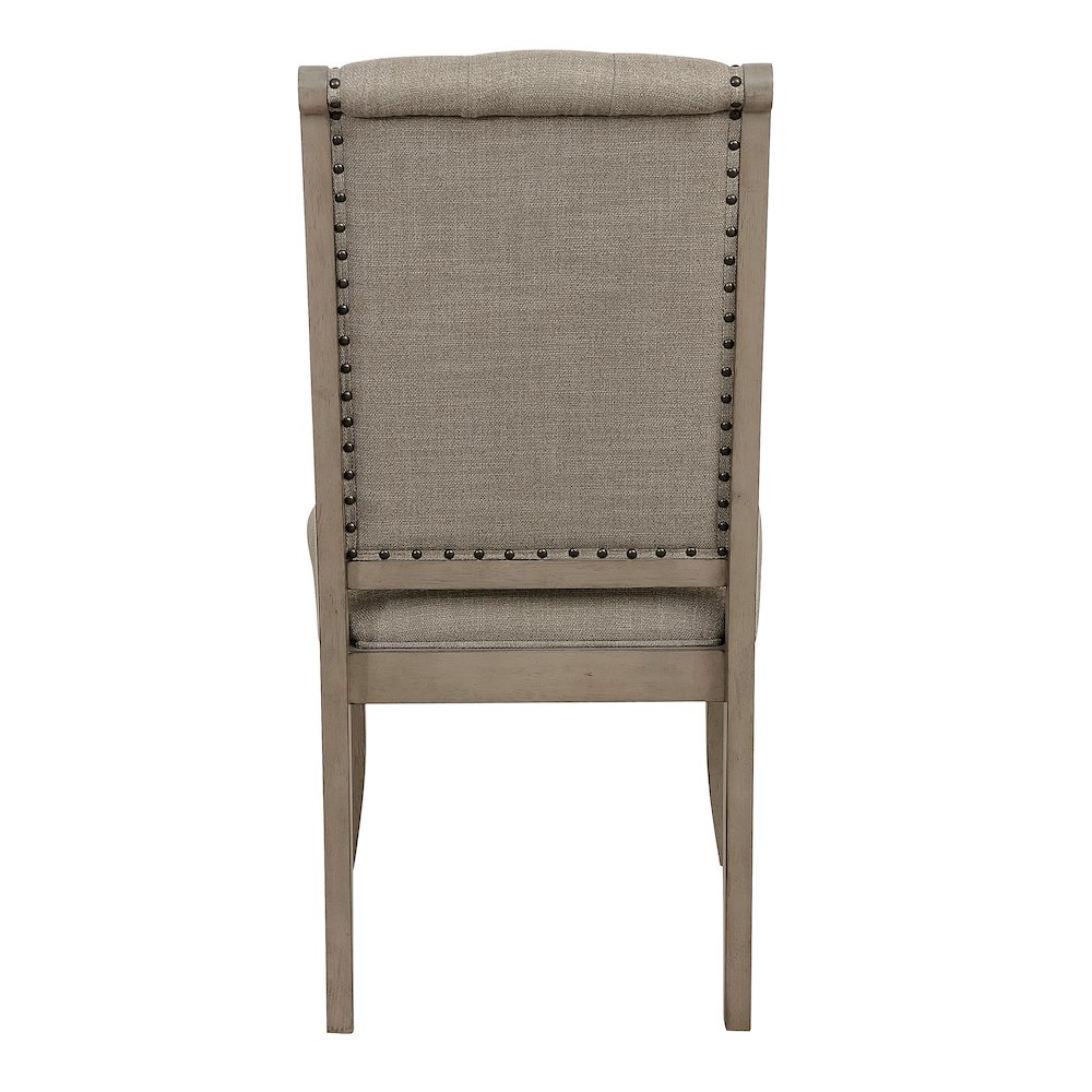 Vermillion Wood Dining Room Side Chair, set of 2 in Cream. Picture 3
