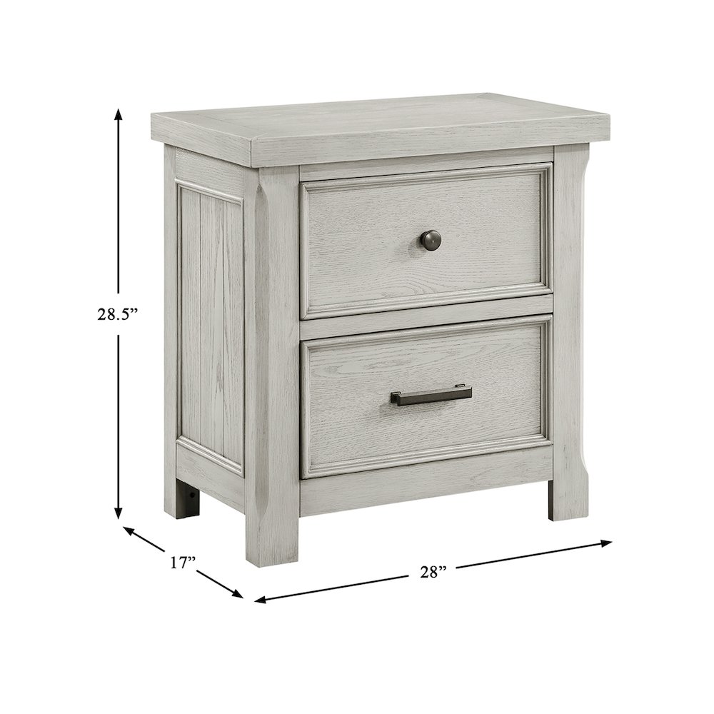 Providence Acacia Night Stand in Antique White. Picture 4