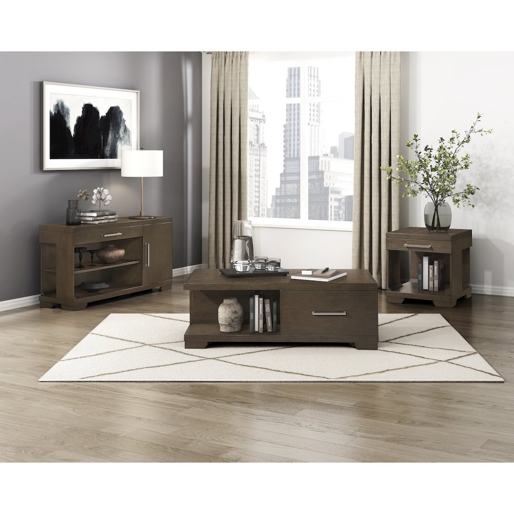 Duncan Asian Hardwood Sofa Table in Espresso. Picture 2