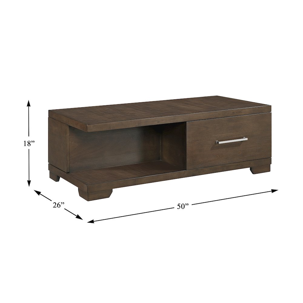 Duncan Asian Hardwood Cocktail Table in Espresso. Picture 5