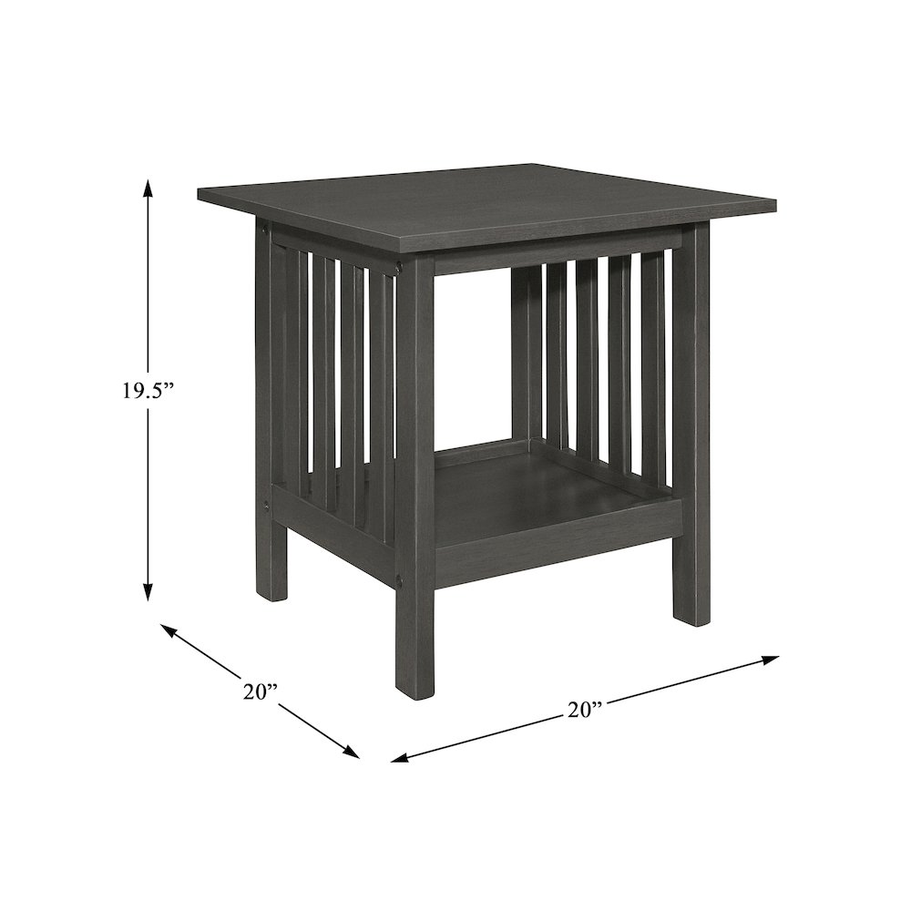 Lewiston Asian Hardwood 3-Piece Occasional Tables in Antique Gray. Picture 5