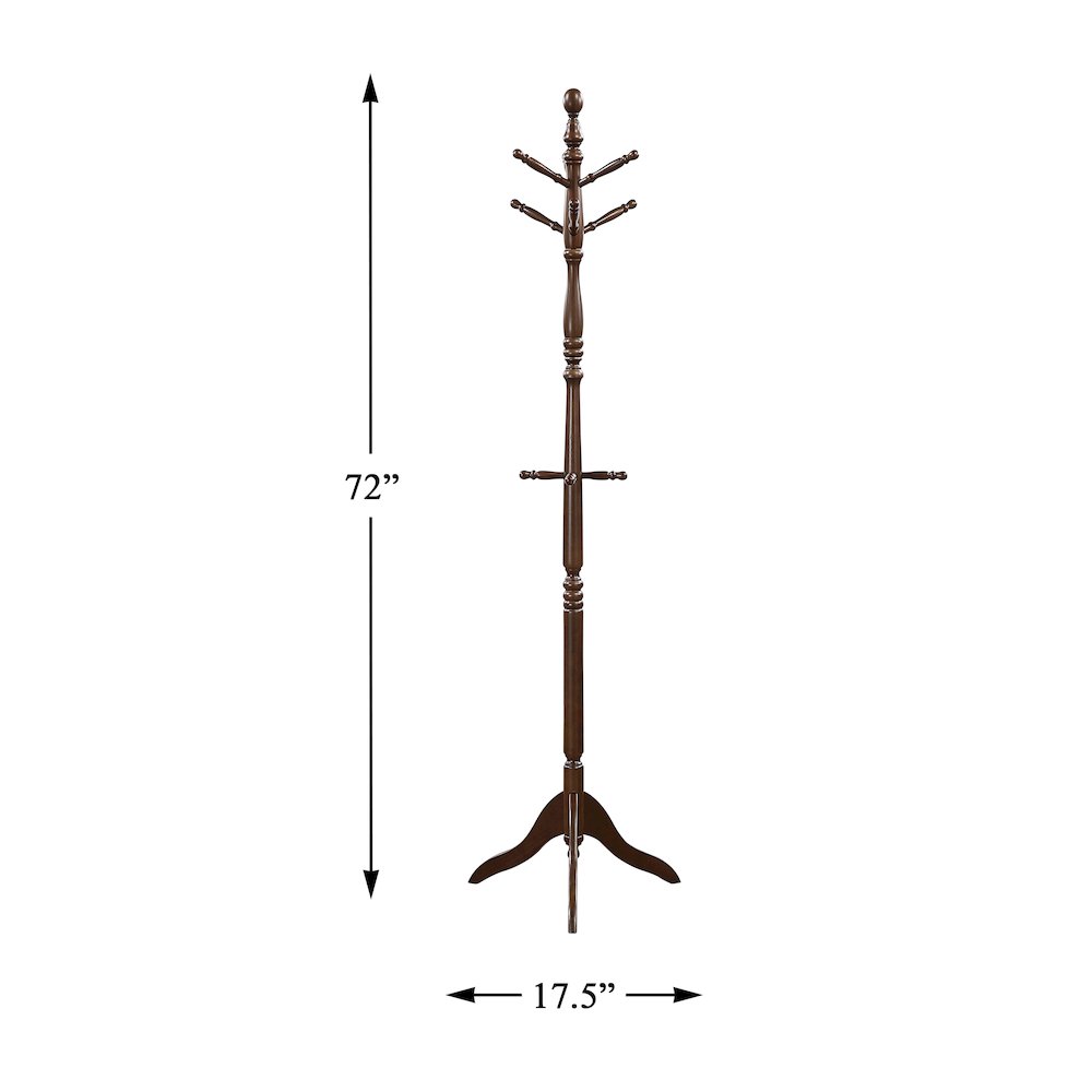 Manny Rubberwood Coat Rack in Dark Brown. Picture 4