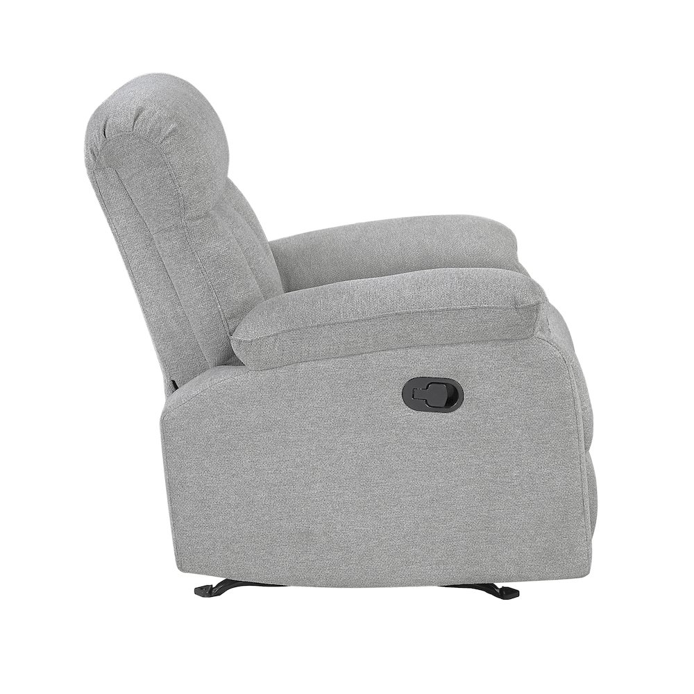 Jules Chenille Rocker Reclining Chair in Gray. Picture 6