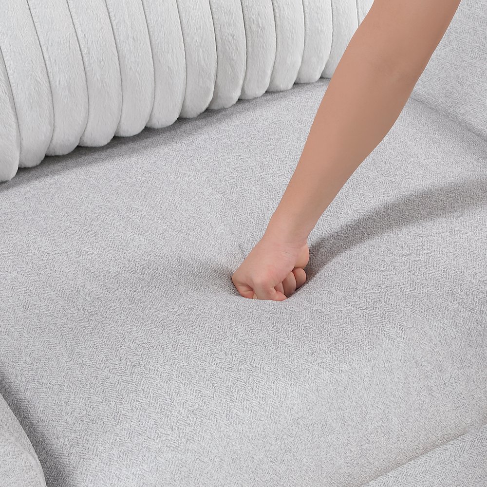 Athena Textured Chair in Gray. Picture 10