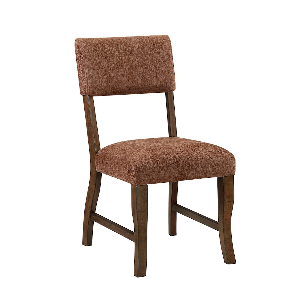 Aiden Chenille Side Chair in Rust. Picture 1