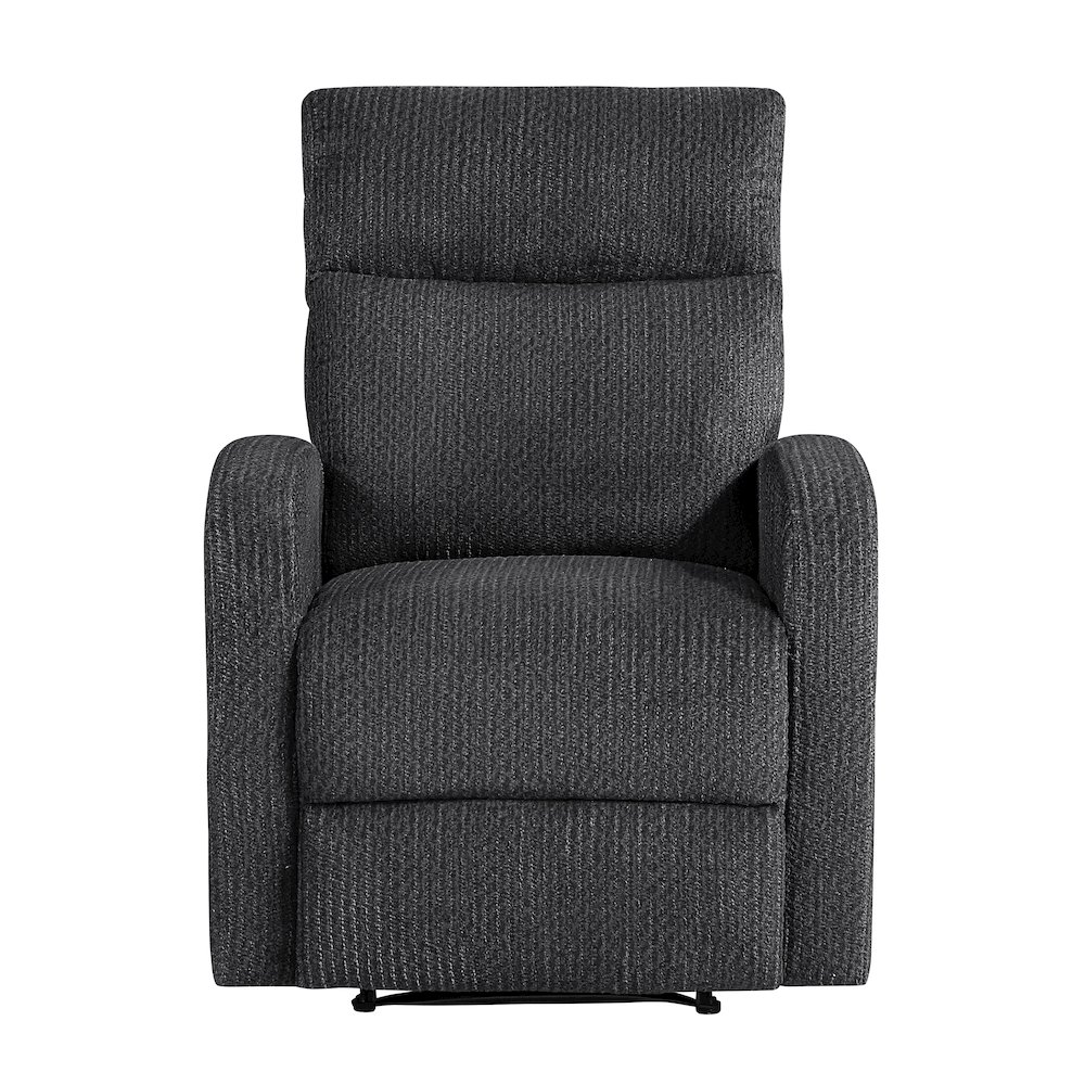 Allen Microfiber Reclining Chair in Dark Gray. Picture 3