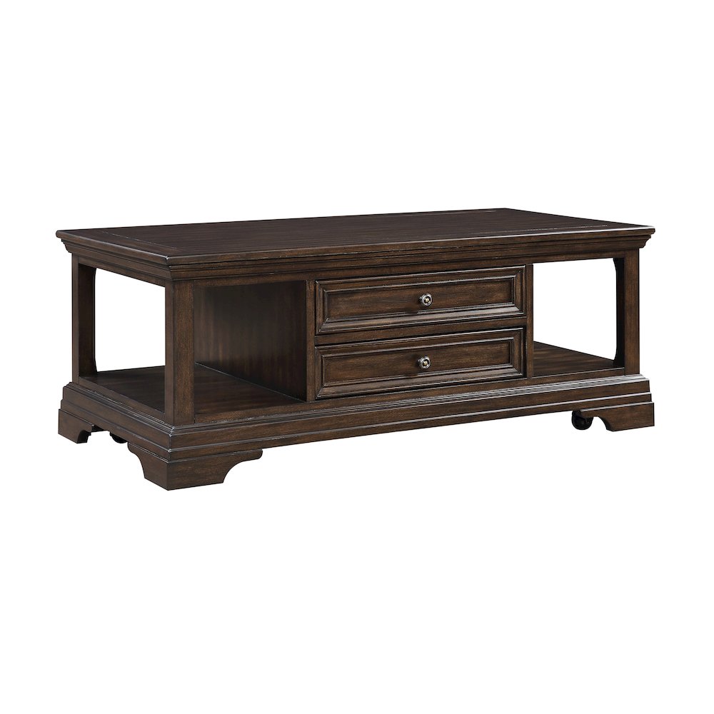 Tobias Poplar Lift Top Cocktail Table in Espresso. Picture 1