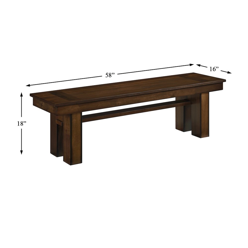 Sedley Poplar Bench in Walnut. Picture 4