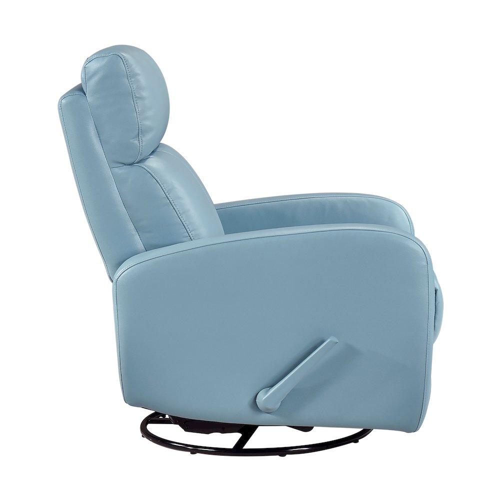 Sorrento Leather Swivel Glider Reclining Chair in Mocha. Picture 6