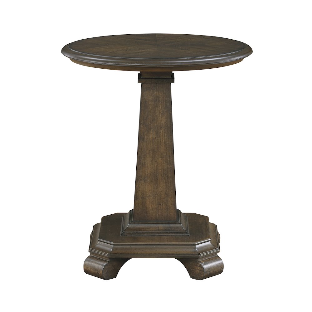 Rochester Asian Hardwood End Table in Brown. Picture 3