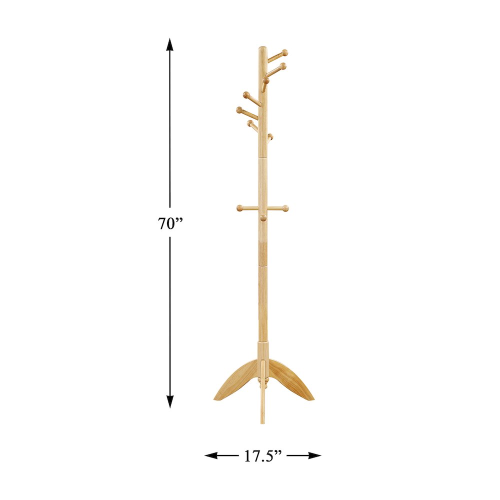 Moe Rubberwood Coat Rack in Natural. Picture 4