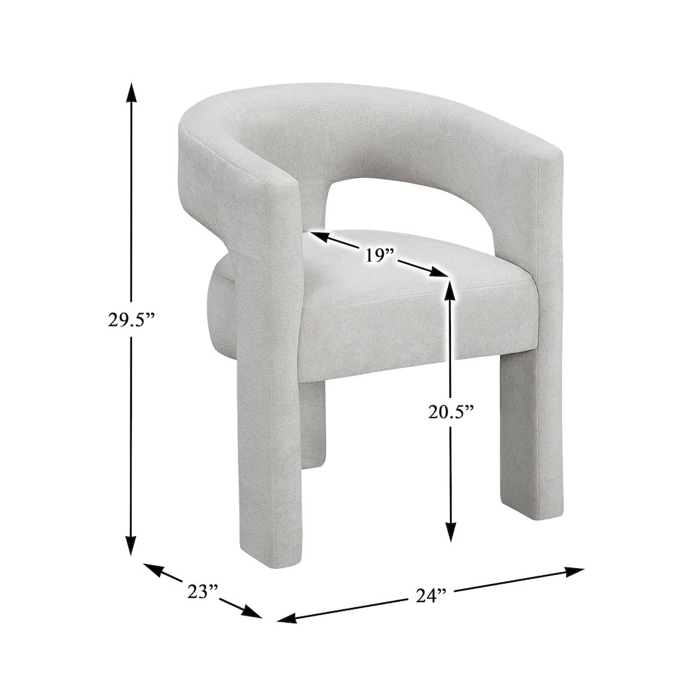 Marais Boucle Dining Chairs, Set of 2 in Light Gray. Picture 6