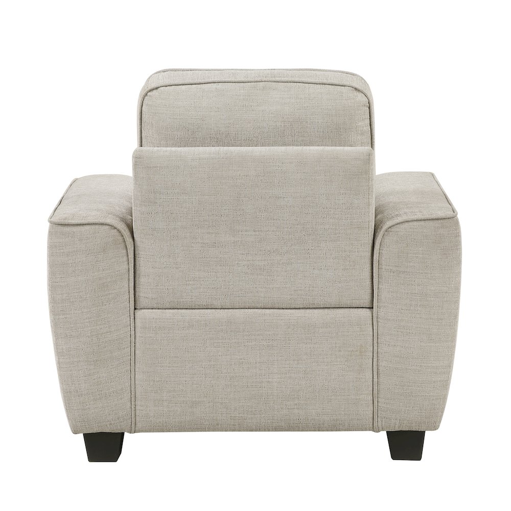 Zander Chenille Chair in Taupe. Picture 3