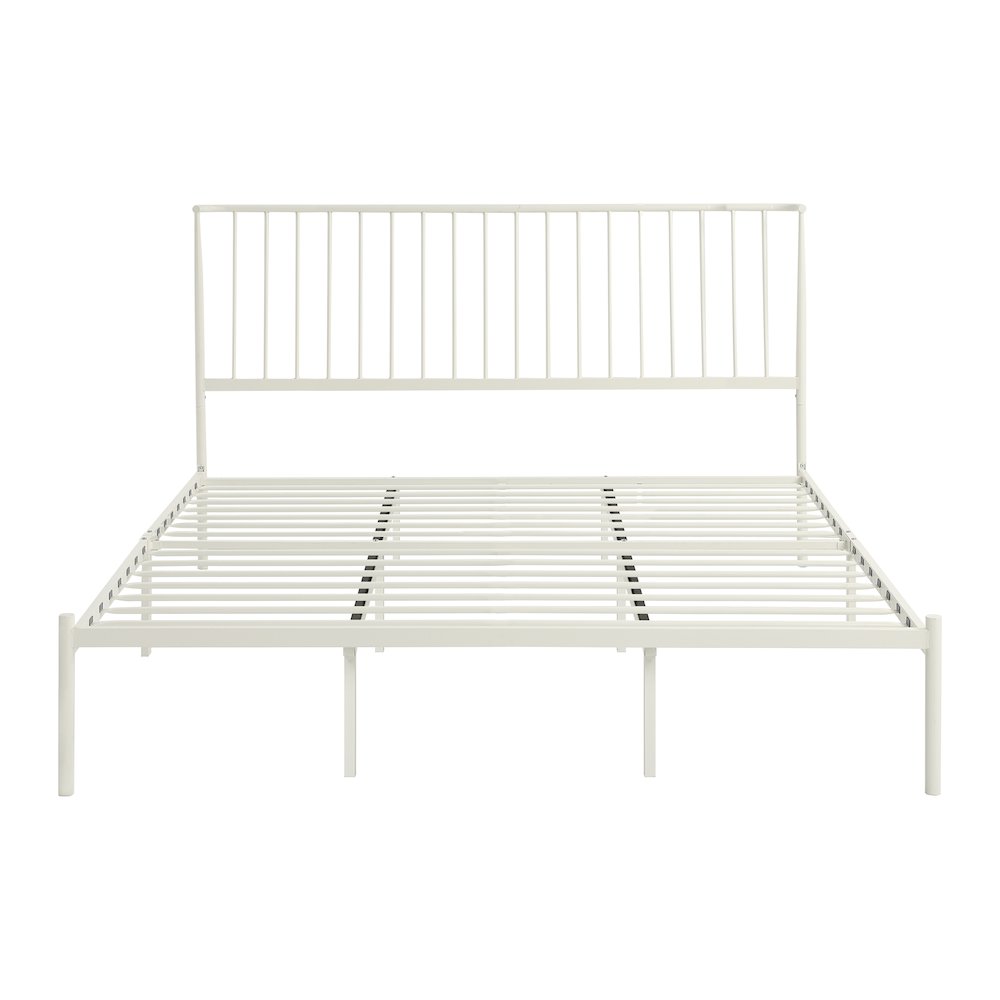 Augusta Metal Eastern King Metal Platform Bed in White. Picture 5