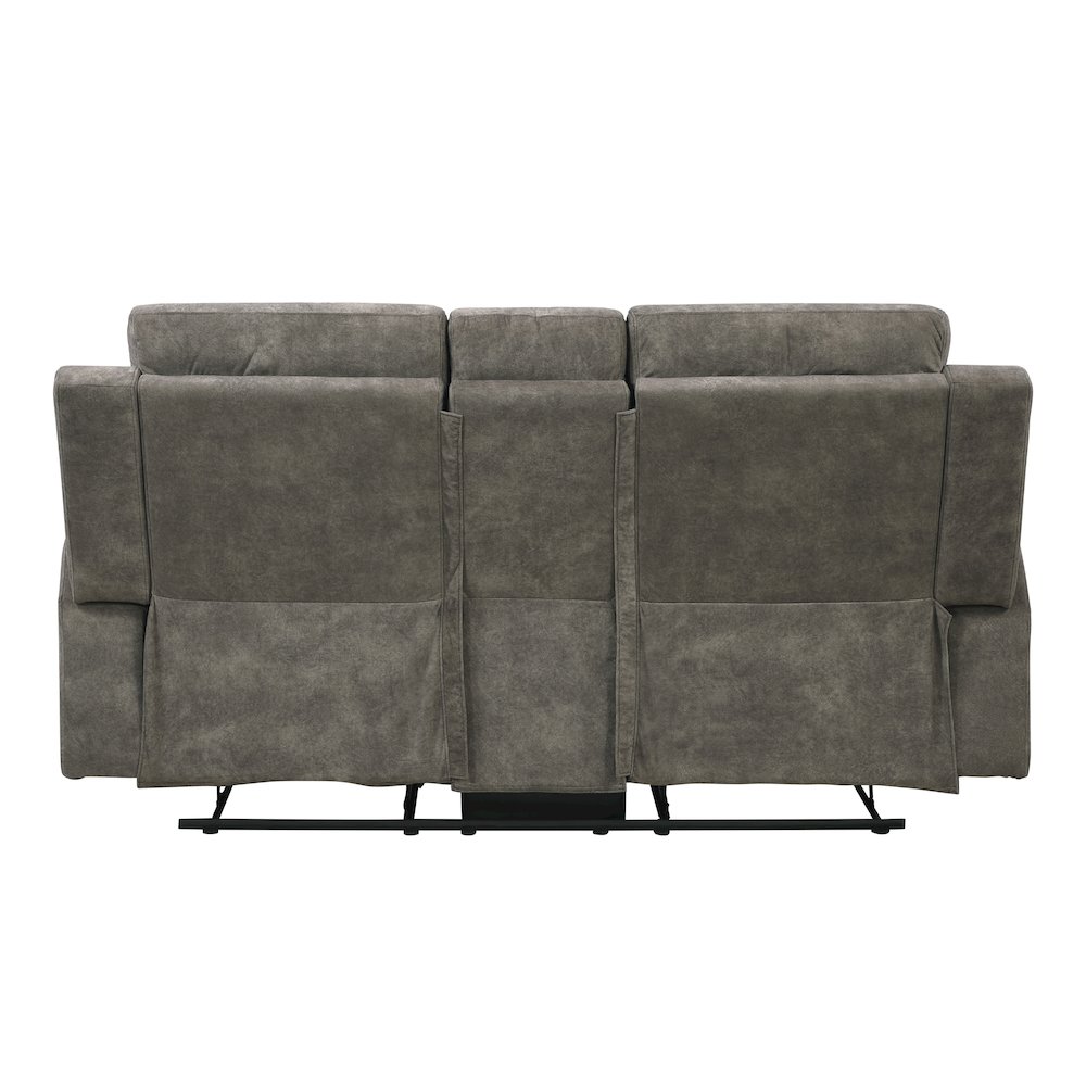 Muncie Microfiber 2pc Set: Sofa, Love in Brown. Picture 3