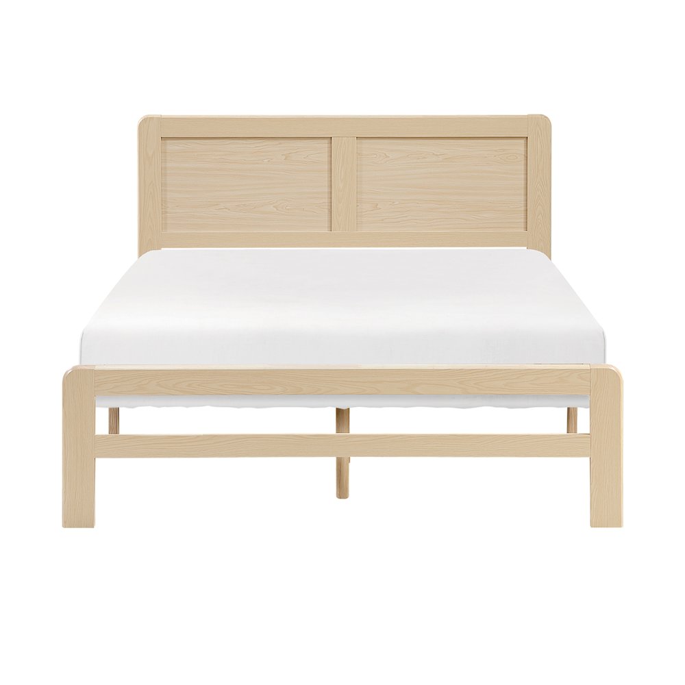 Carter Asian Hardwood Full Platform Bed in Natural. Picture 6