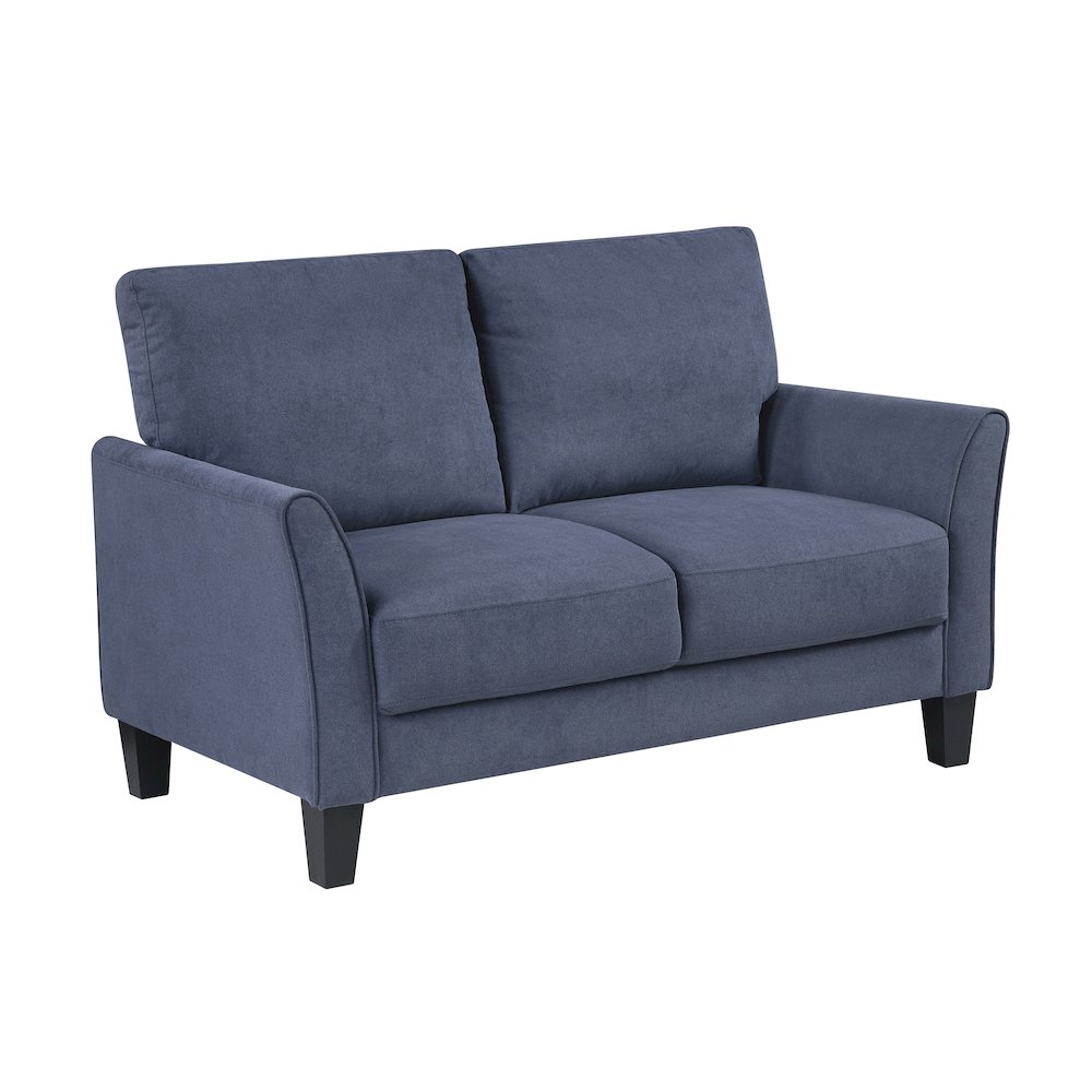 Aliana Textured Love Seat in Blue. Picture 1
