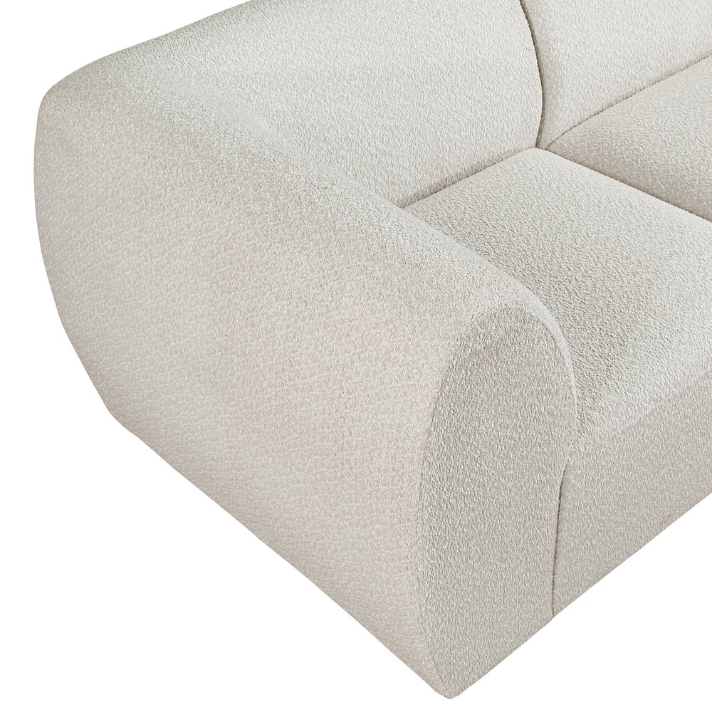 Franz Chenille Love Seat in Beige. Picture 7