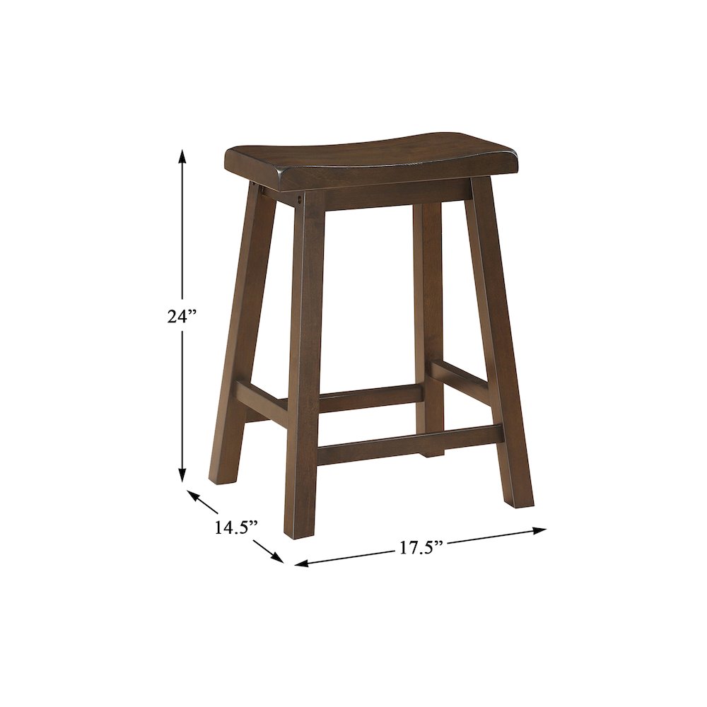 Bracknell Wood Counter Height Set (Set of 3) in Brown Cherry. Picture 4
