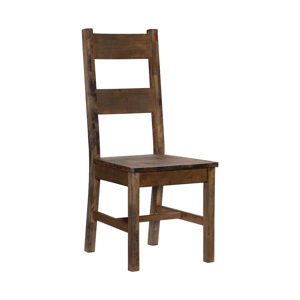Jerrick Solid Wood Dining Room Side Chair, set of 2 in Burnished brown. Picture 1