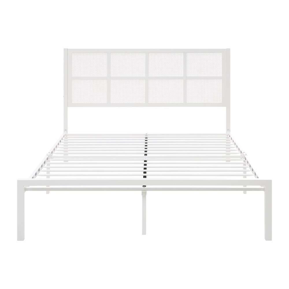 Sanibel Metal Eastern King Metal Platform Bed in White. Picture 5