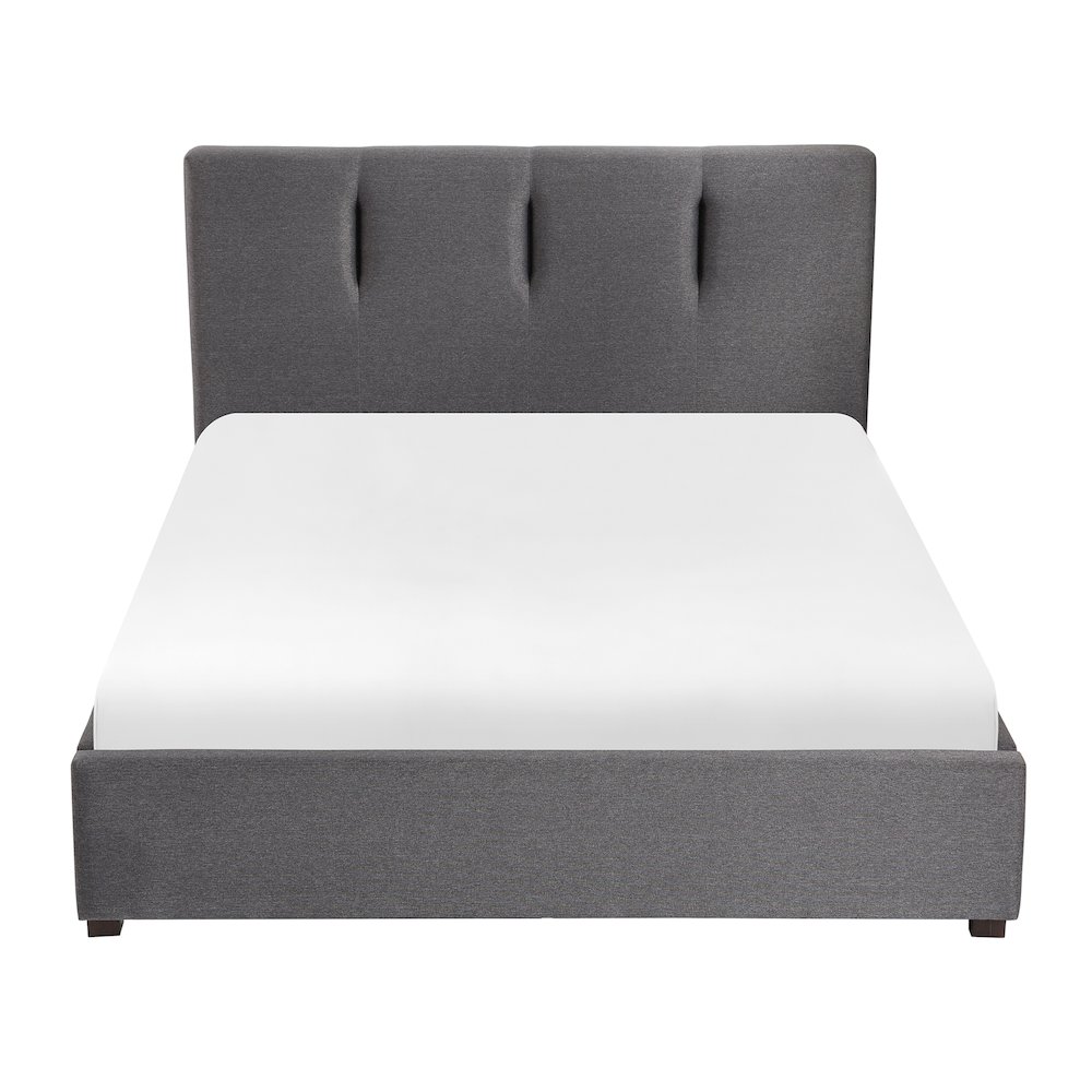 Aitana Textured Queen Platform Bed in Graphite. Picture 3