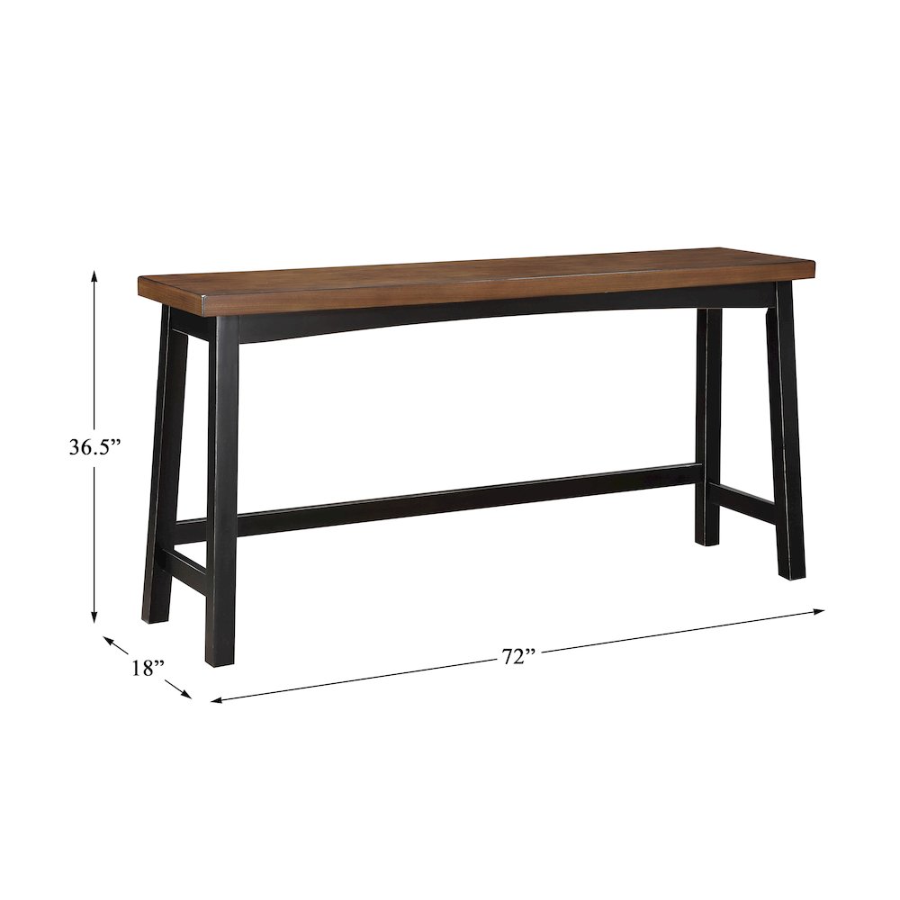 Caspian Solid Wood Counter Height Set (set of 4) in Black and Brown. Picture 4