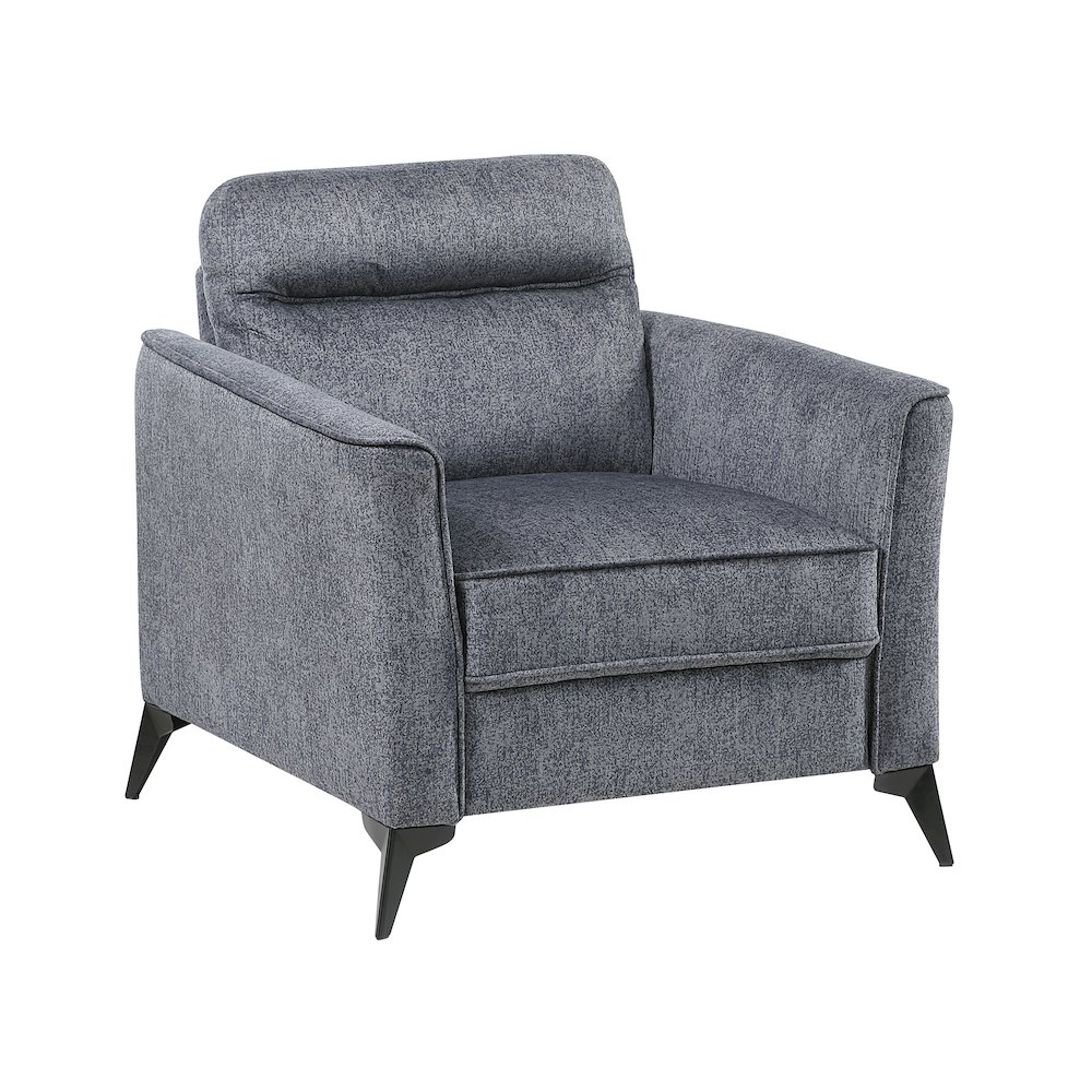 Tellot Microfiber Chair in Dark Gray. Picture 1