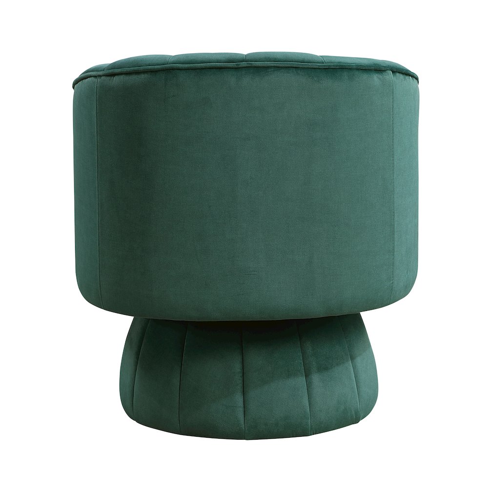Lonita Velvet Swivel Chair in Dark Green. Picture 3